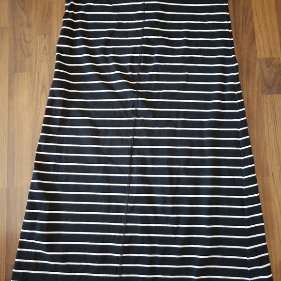 Lauren Nautical Maxi skirt, Dark Navy/black 99% cotton, t-shirt stretch - Picture 4 of 9